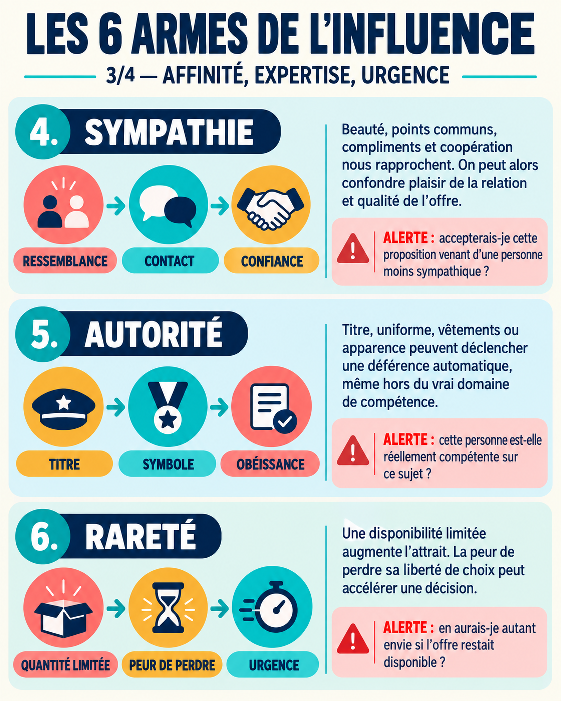 Les 6 armes de l'influence (suite)